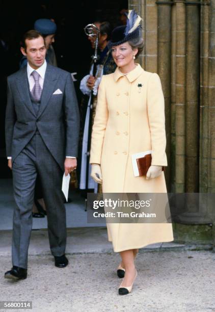 Prince and Princess Michael of Kent attend the wedding of Lord and Lady Romsey.