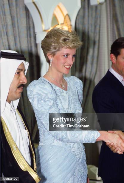 Diana Princess of Wales visits Qatar during a Gulf tour.