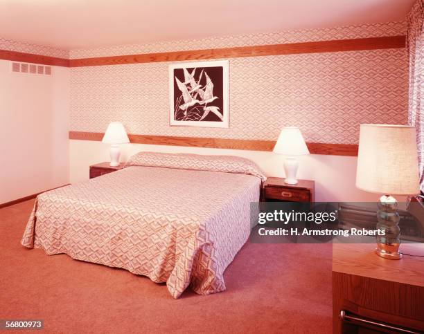 1970s: Bedroom interior.