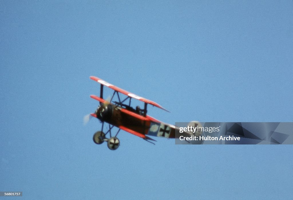 Fokker Dr.1 Triplane Replica In Flight