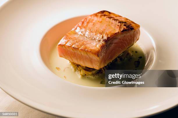 close-up of a dish of filleted fish - filleted stock pictures, royalty-free photos & images