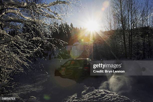 Geir Ingar Mythe of Norway in action during day one of the Rally of Norway on February 10, 2006 in Hama, Norway.