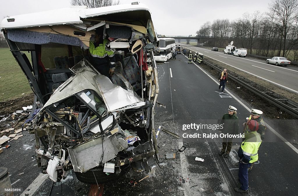 Two Die in Coach Crash Carrying British School Children