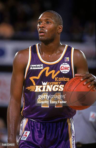 Dwayne McClain of the Kings in action during week one of the NBL finals between the Melbourne Tigers and the Sydney Kings held in Melbourne,...