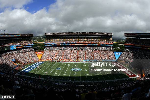 General view of play during the NFL Pro Bowl on February 12, 2006 at Aloha Stadium in Honolulu, Hawaii. The NFC defeated the AFC 23-17.