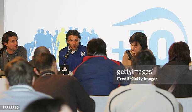 Alessandro Del Piero attends a pressconference during the Major adidas +F50 Tunit Launch Event on February 13, 2006 in Munich.