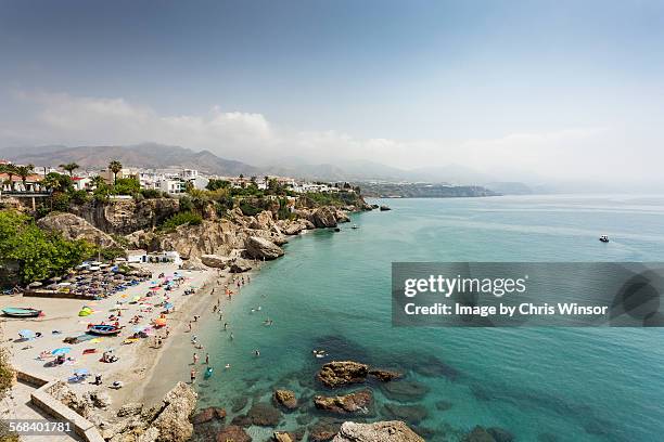 nerja - calahonda beach - malaga beach stock pictures, royalty-free photos & images