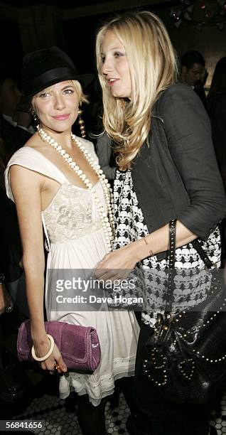 Actress Sienna Miller and her sister Savannah Skinner attend the aftershow party following the UK premiere of "Casanova," at Luciano on February 13,...