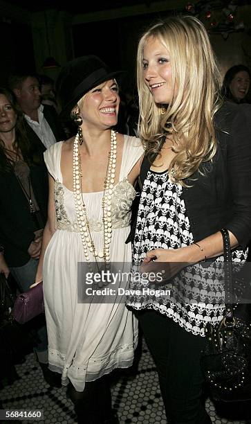 Actress Sienna Miller and her sister Savannah Skinner attend the aftershow party following the UK premiere of "Casanova," at Luciano on February 13,...