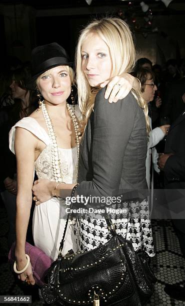 Actress Sienna Miller and her sister Savannah Skinner attend the aftershow party following the UK premiere of "Casanova," at Luciano on February 13,...