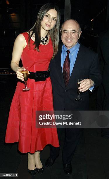 Bob Hoskins with Daughter Rosa Hoskins attend the after show party following the Albery Theatre press night for new stage production Blackbird, at...