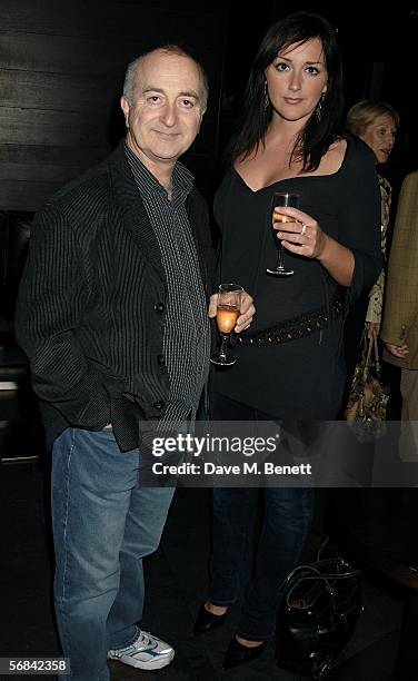 Tony Robinson with partner Louise Hobbs attend the after show party following the Albery Theatre press night for new stage production Blackbird, at...