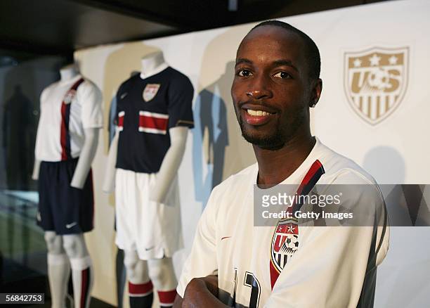 Damarcus Beasley of USA during the Nike World Cup Federation Kit Launch on February 13, 2006 in Berlin, Germany.