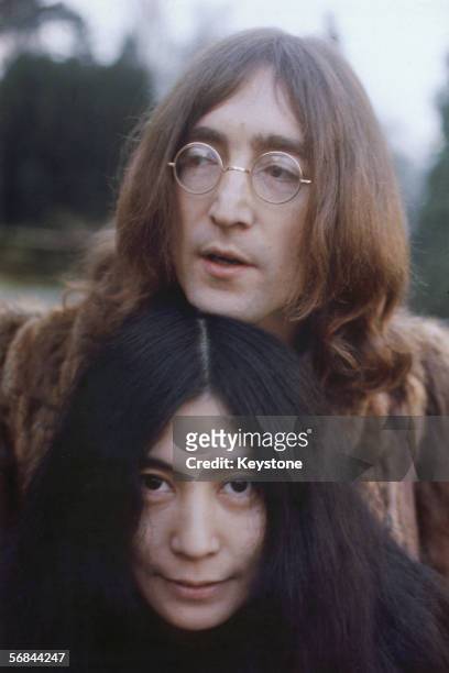 John Lennon with Yoko Ono, December 1968.
