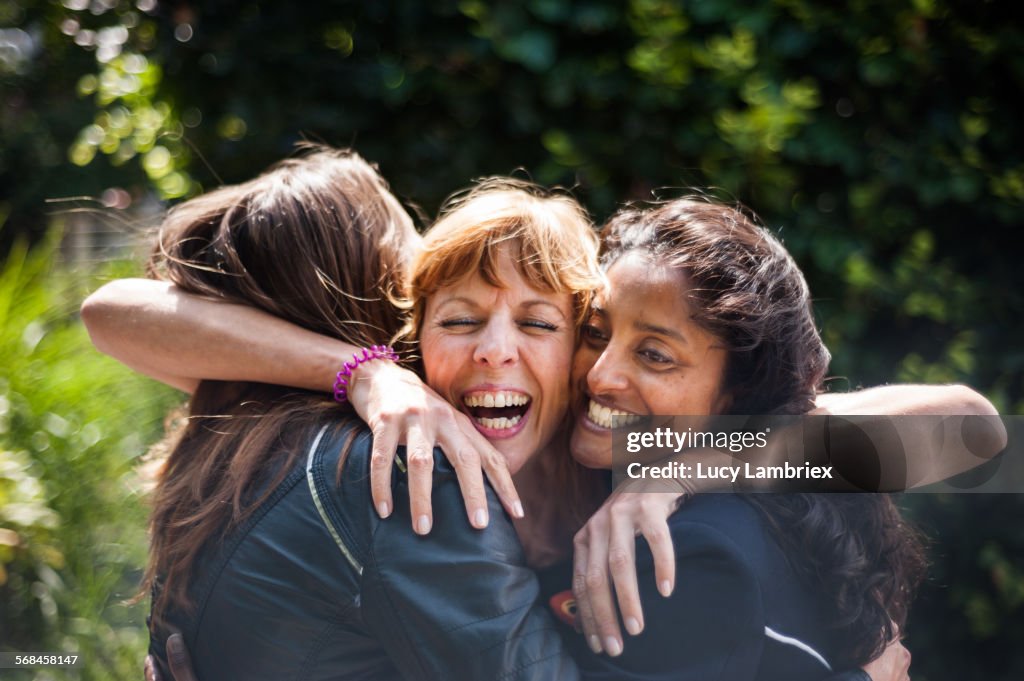 Women greeting one another