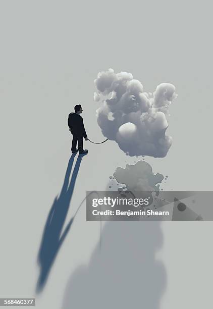 taking the cloud drive for a walk - la viewpoint stock illustrations
