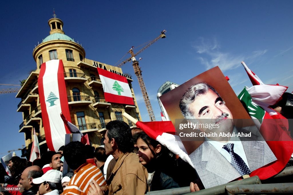 Hundreds Of Thousands Demonstrate In Beirut