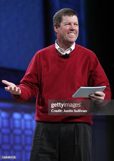 Sun Microsystems CEO Scott McNealy delivers a keynote address at the 2006 RSA Conference February 14, 2006 in San Jose, California. The conference...