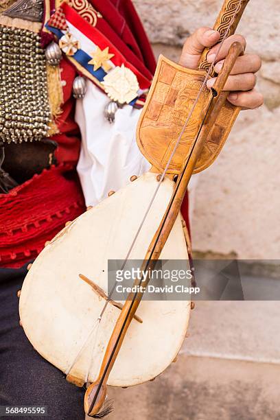 carved instrument, old town, split, croatia - croatian culture stock pictures, royalty-free photos & images
