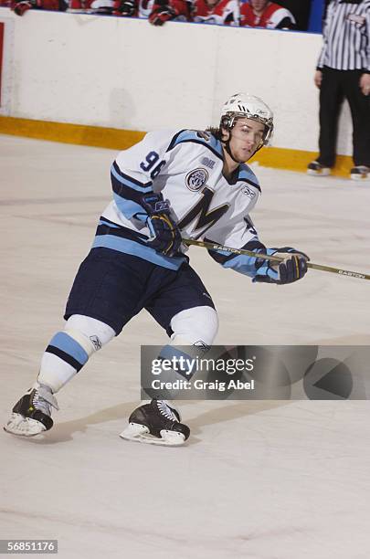 Tyler Donati of the Toronto St. Michael's Majors skates against the Ottawa 67's during the OHL game on January 12, 2006 at St. Michael's School...