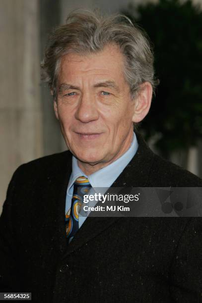 Sir Ian McKellen arrives at the South Bank Show Awards at The Savoy Hotel on January 27, 2006 in London, England. The 10th annual awards reward...