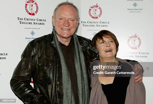 Julian Glover and Isla Blair arrive at The Critics' Circle Theatre Awards at the Prince of Wales Theatre on January 31, 2006 in London, England. The...