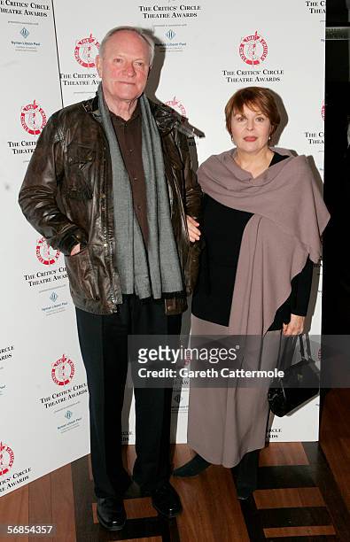 Julian Glover and Isla Blair arrive at The Critics' Circle Theatre Awards at the Prince of Wales Theatre on January 31, 2006 in London, England. The...