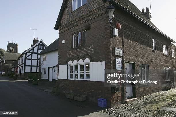 General view of Great Budworth village post office and shop on February 15 Great Budworth, England. British MPs have called for a supermarket...