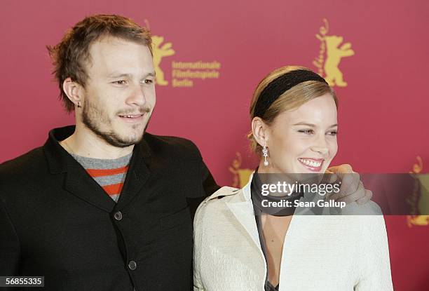 Actors Heath Ledger and Abbie Cornish attend the photocall for "Candy" as part of the 56th Berlin International Film Festival on February 15, 2006 in...