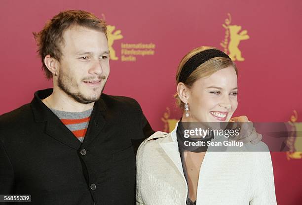 Actors Heath Ledger and Abbie Cornish attend the photocall for "Candy" as part of the 56th Berlin International Film Festival on February 15, 2006 in...