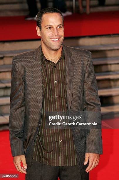 Singer, Jack Johnson arrives at The Brit Awards 2006 with MasterCard at Earls Court 1 on February 15, 2006 in London, England. The 26th annual music...