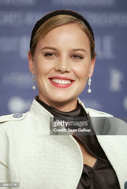 Actress Abbie Cornish attends the press conferencel for "Candy" as part of the 56th Berlin International Film Festival on February 15, 2006 in...