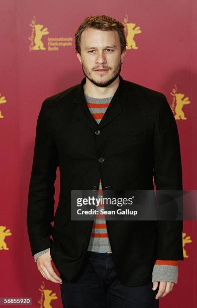 Actor Heath Ledger attends the photocall for "Candy" as part of the 56th Berlin International Film Festival on February 15, 2006 in Berlin, Germany.