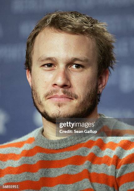Actor Heath Ledger attends the press conference for "Candy" as part of the 56th Berlin International Film Festival on February 15, 2006 in Berlin,...