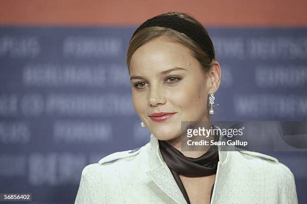 Actress Abbie Cornish attends the press conferencel for "Candy" as part of the 56th Berlin International Film Festival on February 15, 2006 in...