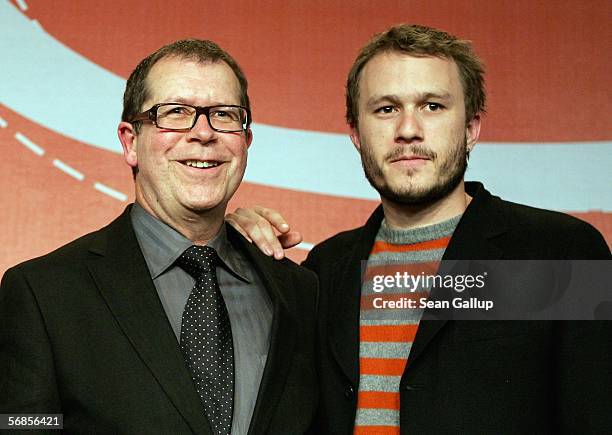 Director Neil Armfield and actor Heath Ledger attend the press conference for "Candy" as part of the 56th Berlin International Film Festival on...