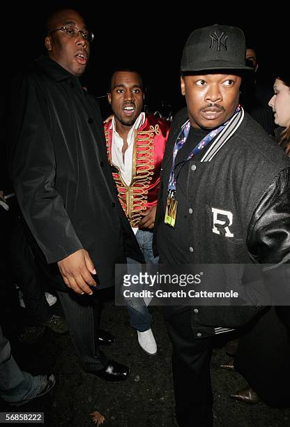 Kanye West attends the EMI Records after show Party following The Brit Awards 2006 with MasterCard, at AvivA at the Baglioni Hotel on February 15,...