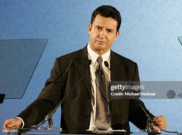 Dr. Bruce Hensel speaks at the Entertainment Industry Foundation Luncheon at the Four Seasons Hotel on February 15, 2006 in Los Angeles, California.