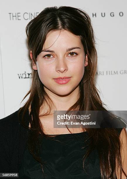 Actress Amelia Warner attends the Cinema Society/Hugo Boss screening of "Winter Passing" at the Tribeca Grand, February 15, 2006 in New York City.