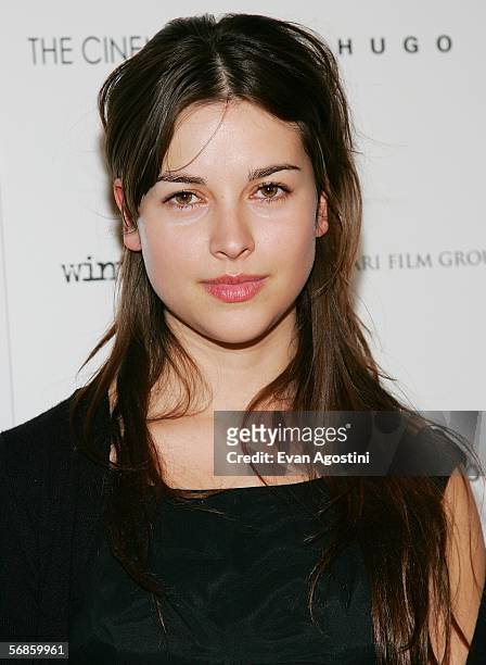Actress Amelia Warner attends the Cinema Society/Hugo Boss screening of "Winter Passing" at the Tribeca Grand, February 15, 2006 in New York City.