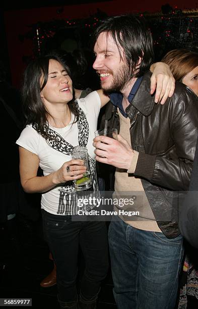 Tunstall attends the EMI Records after show Party with an unidentified man following The Brit Awards 2006at AvivA at the Baglioni Hotel February 15,...