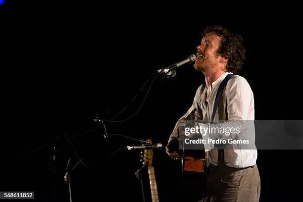 Damien Rice perfoms on stage at Coliseu de Lisboa on July 13, 2016 in Lisbon, Portugal.