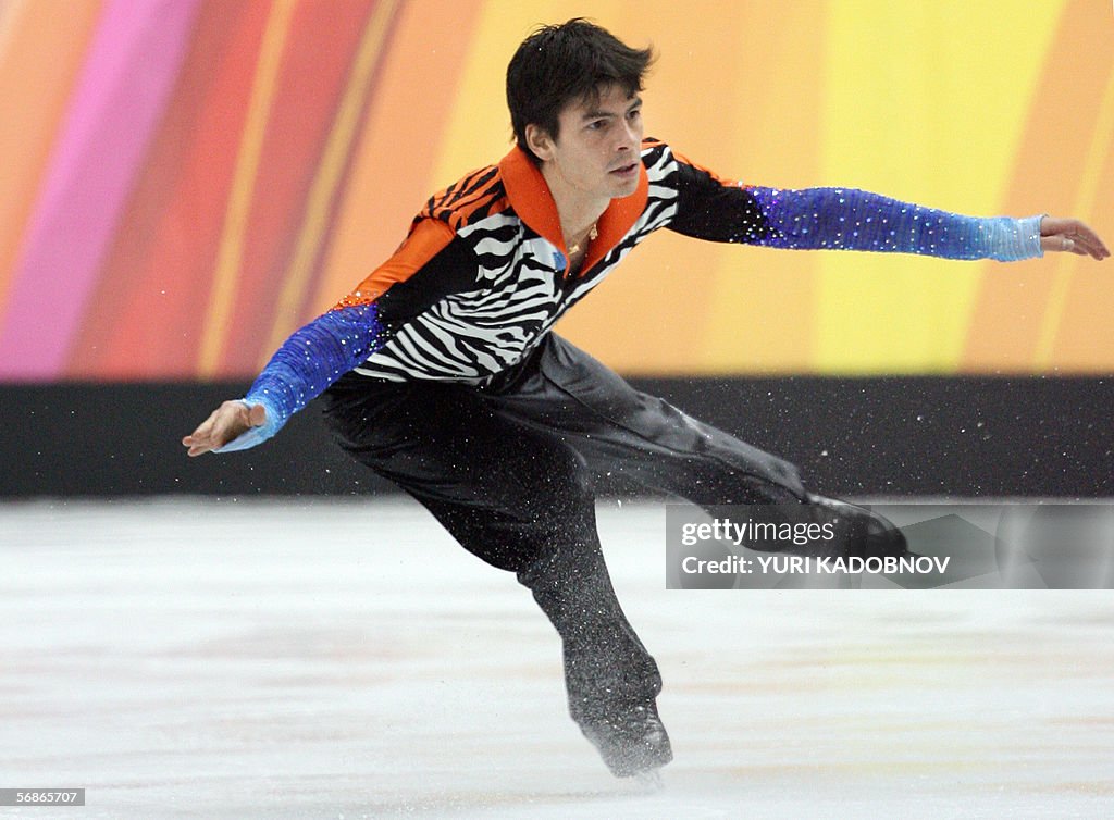 Switzerland's Stephane Lambiel performs