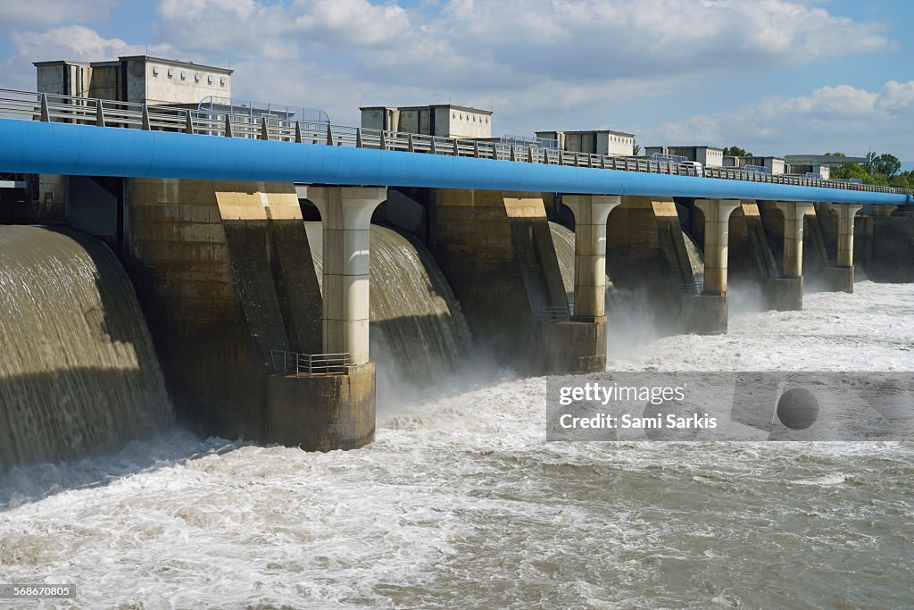 Dam of a Hydroelectric Power Station, Rochemaure