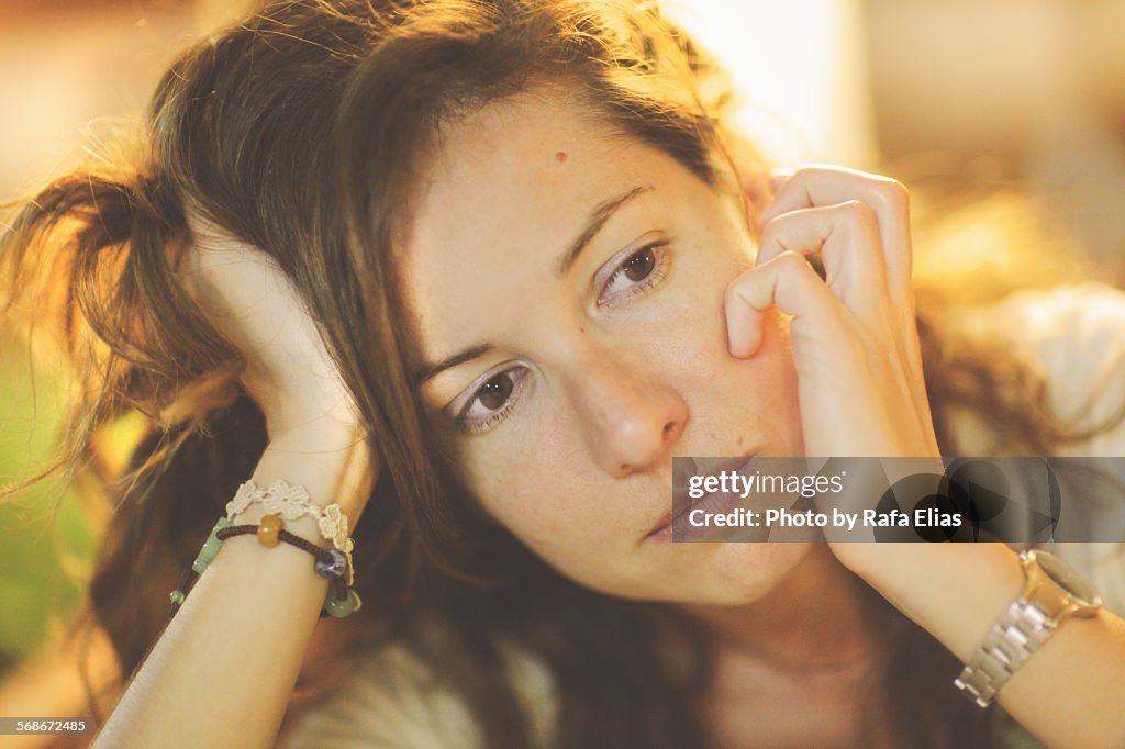 Thoughtful woman