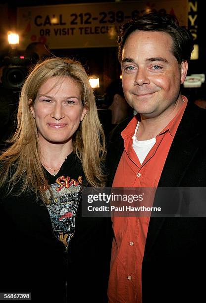 Actress Ana Gasteyer and her husband Charlie McKittrick arrives for the play opening night of "Barefoot In the Park" at Cort Theatre February 16,...