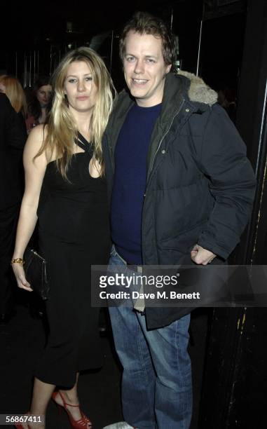 Tom Parker Bowles with his wife Sara Buys attend the magazine launch party thrown by editor Lucy Yeomans for British Harper's Bazaar at Club Cirque...