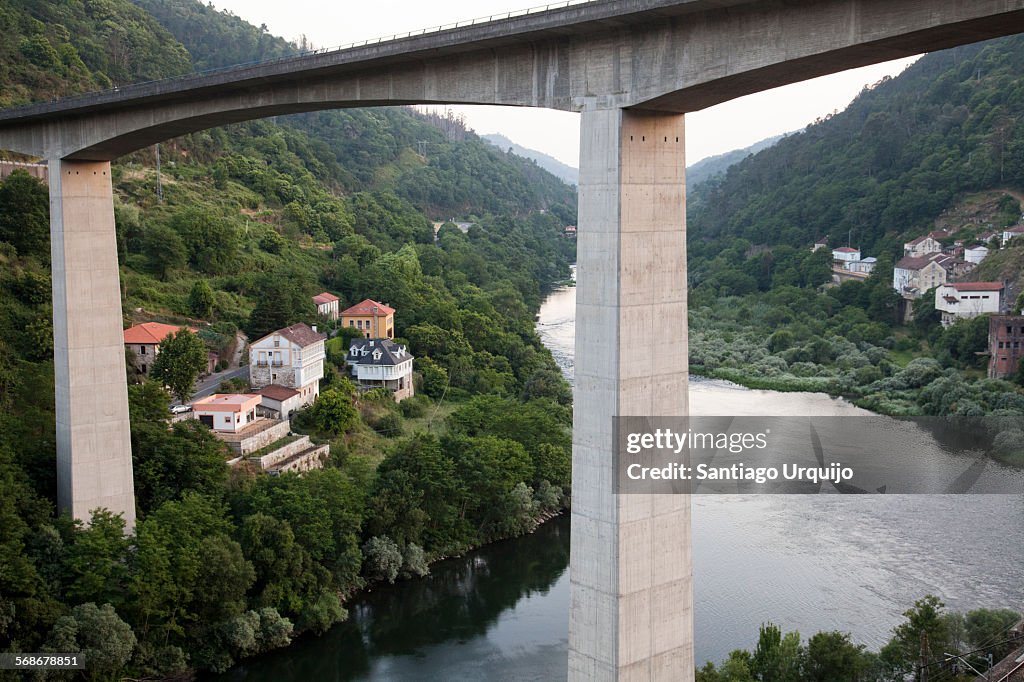 Bridge over the Minho River in Os Peares