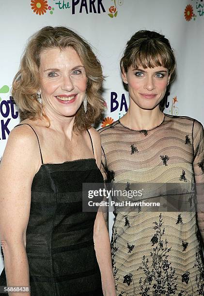 Actresses Jill Clayburgh and Amanda Peet attend the after party for the play opening night of "Barefoot in the Park" at Central Park Boathouse on...