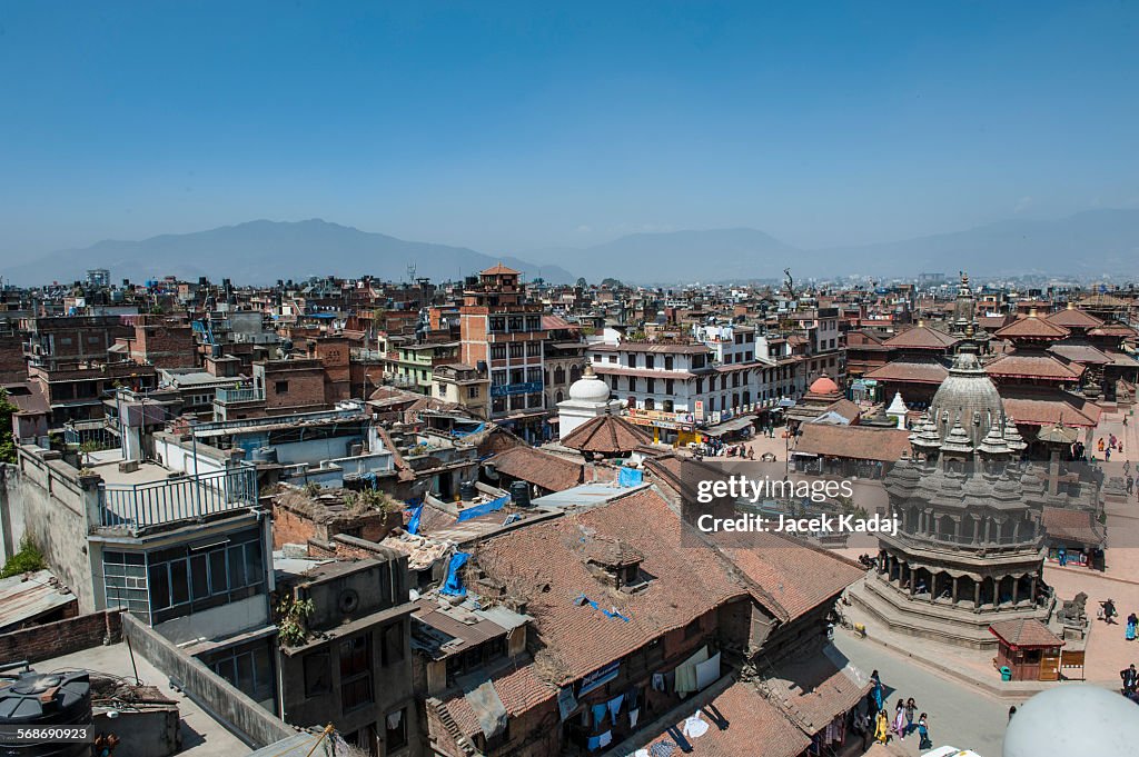 Aerial view of Kathmandu city